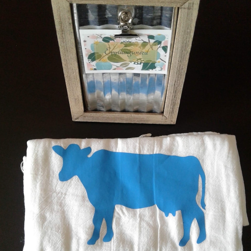 Handmade Tea Towels with Vinyl Graphics